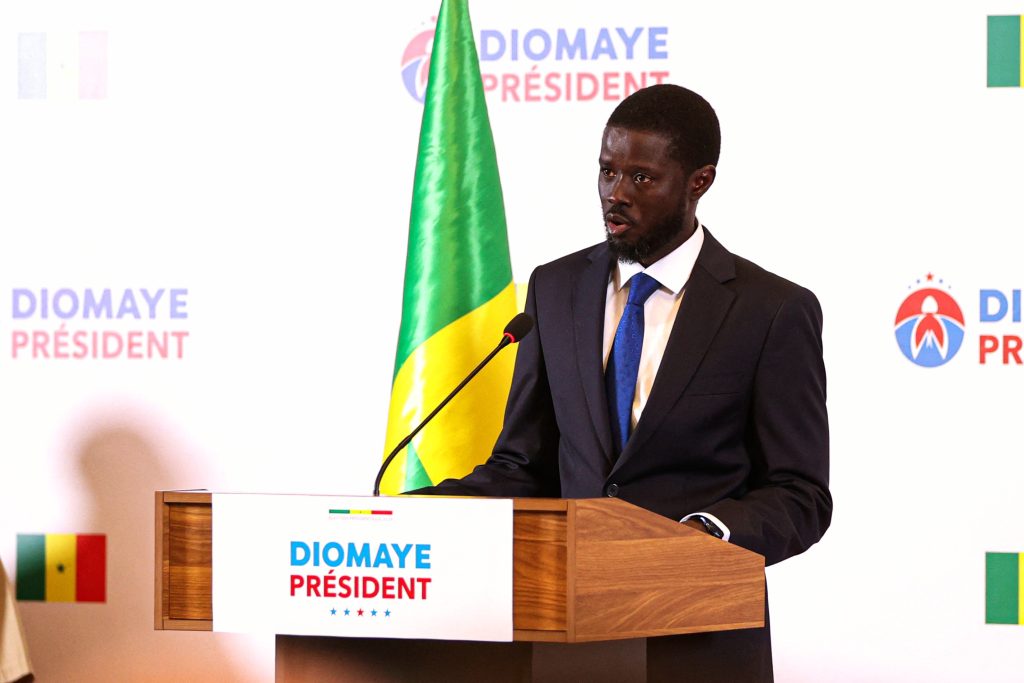 A picture of Senegal's new president elect, Bassirou Diomaye Faye