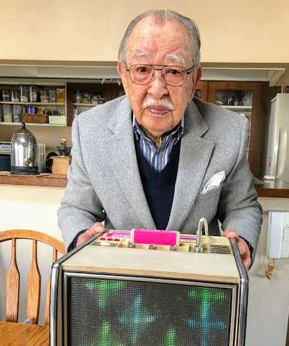 A picture of the Inventor of the Karaoke and his Sparko Box