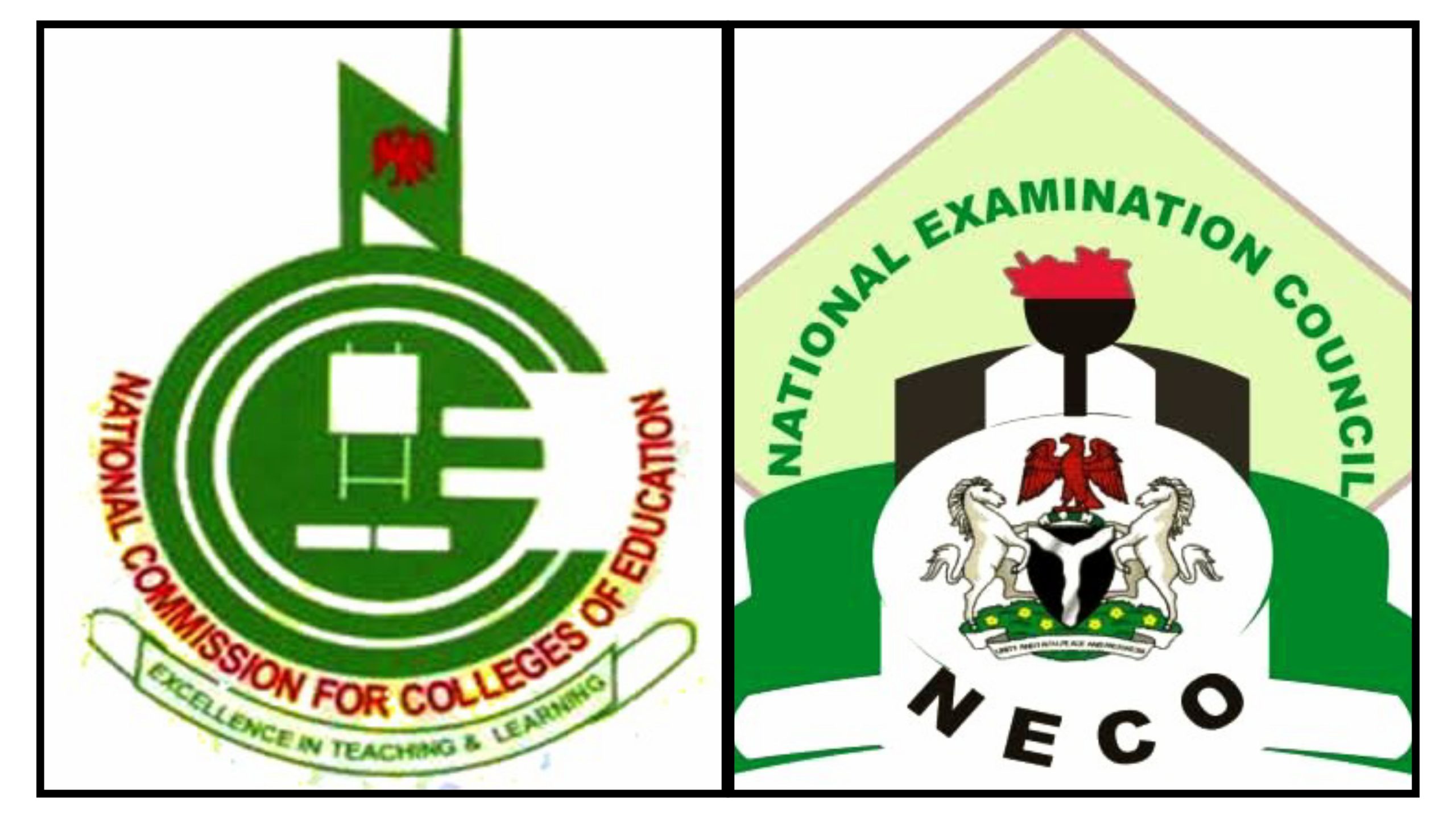 A picture combination of NCEE logo and NECO logo