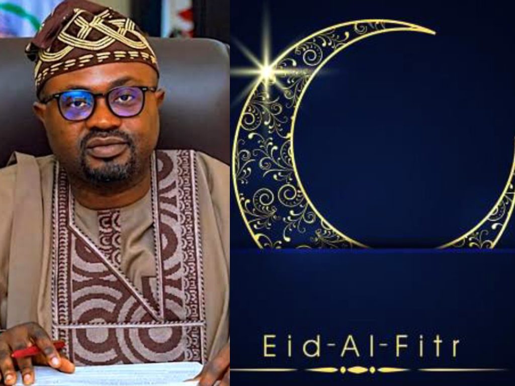 FG of Nigeria has Extended the Eid-el-Fitr Holiday to Thursday: A picture combination of the Minister of Interior and an image design of the Eid-el-Fitr 
