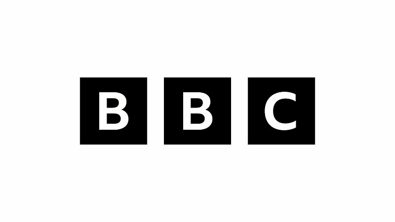 A picture of BBC NEWS logo on a white background