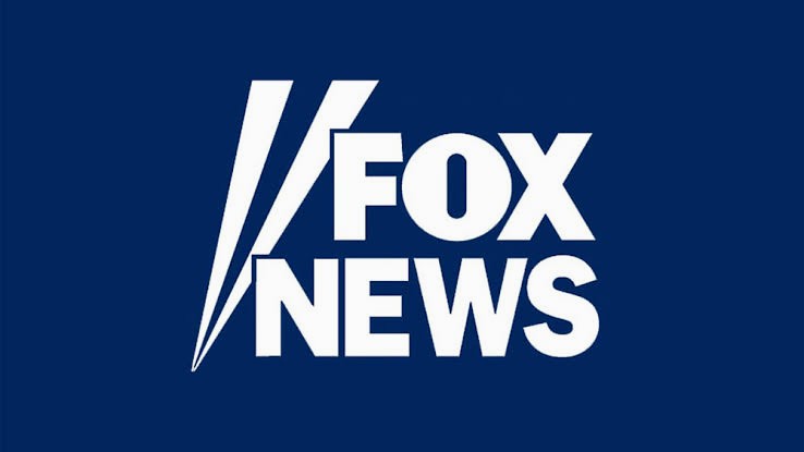 A picture of FOX News logo on a blue background