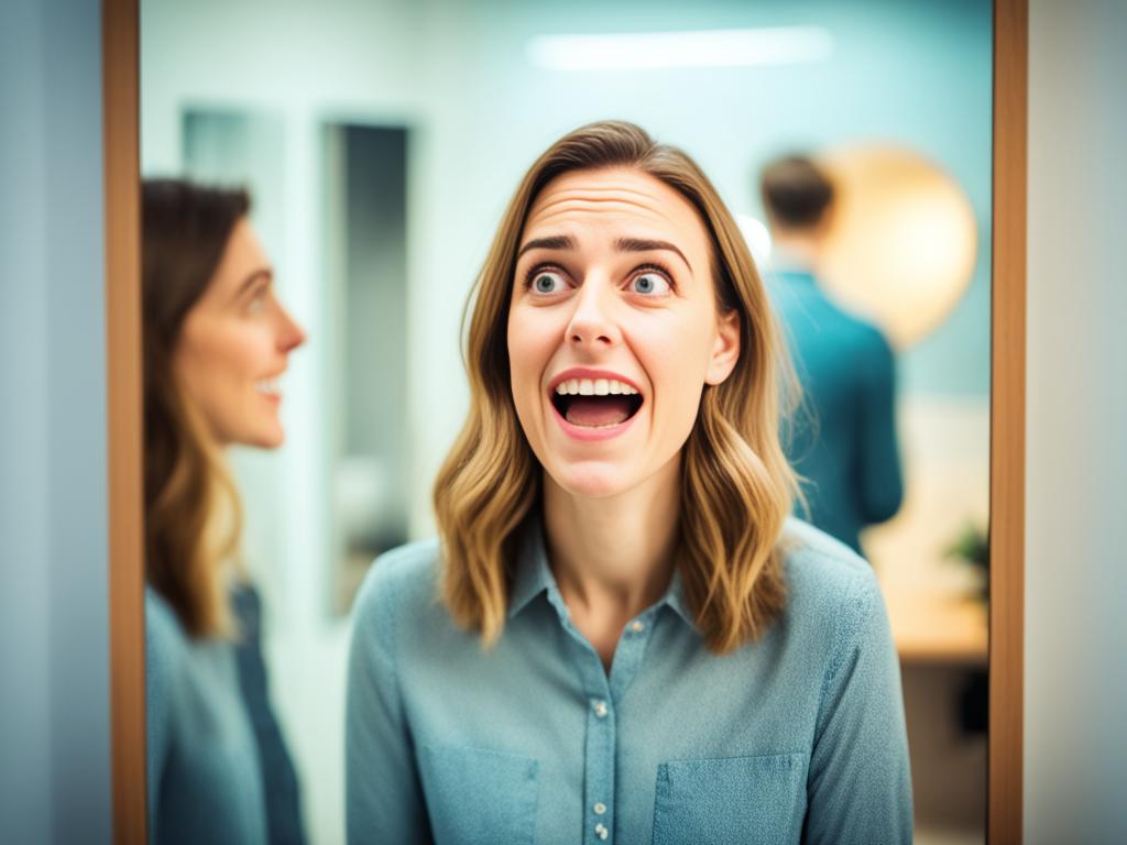 A picture of a lady screaming