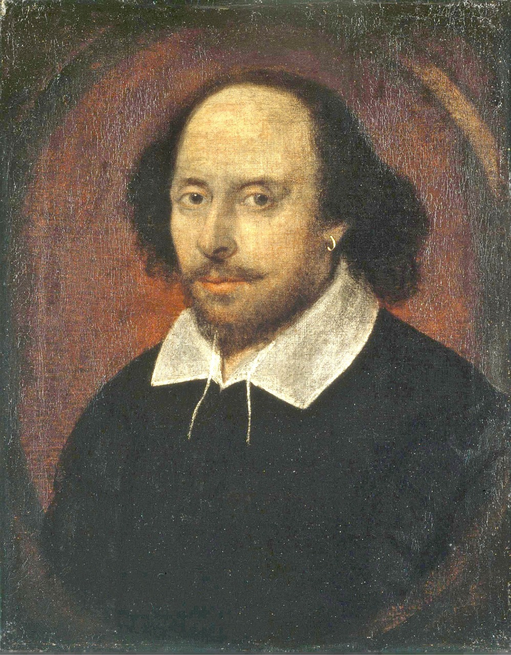 A portrait image of William Shakespeare