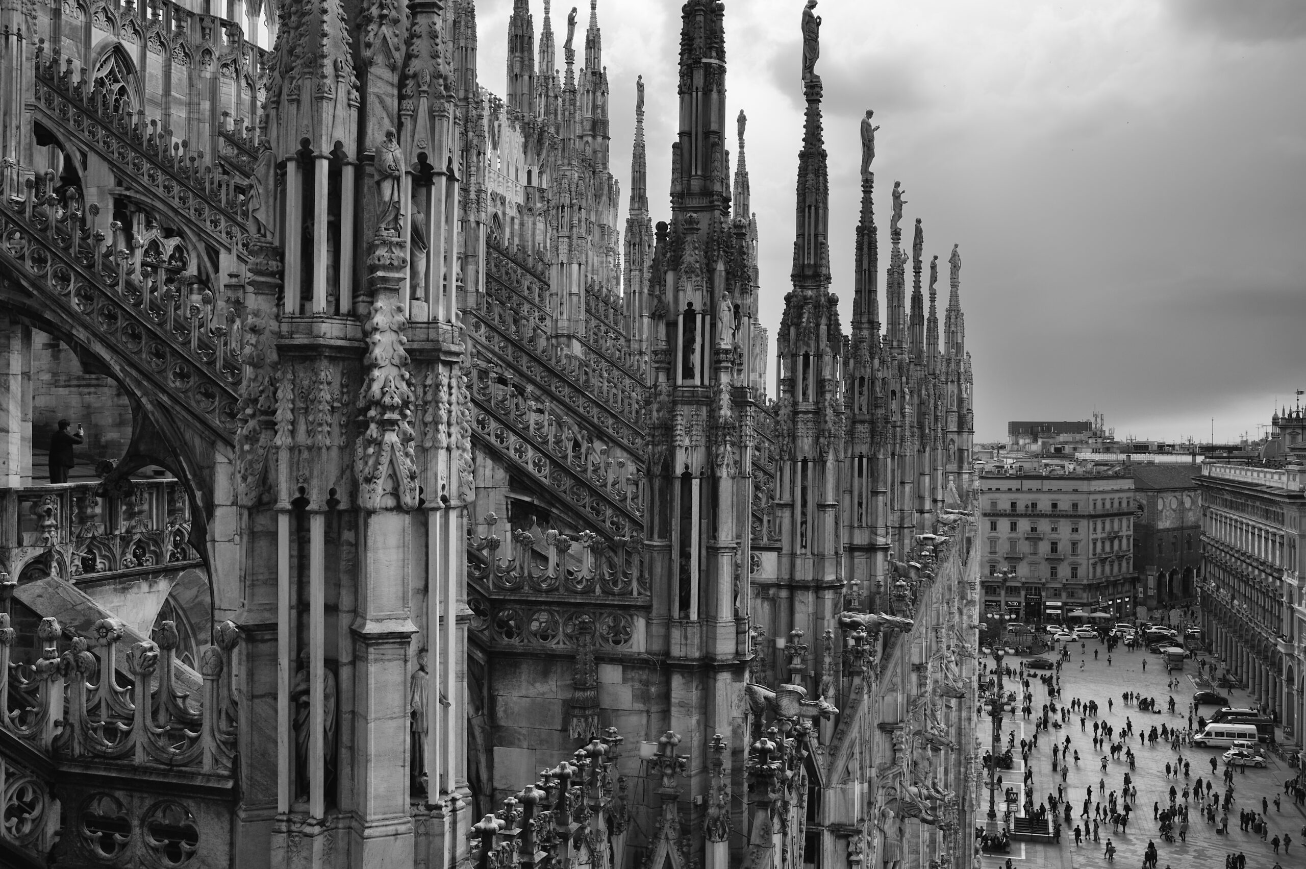 History: An image of an ancient civilization with towering structures and people on the street