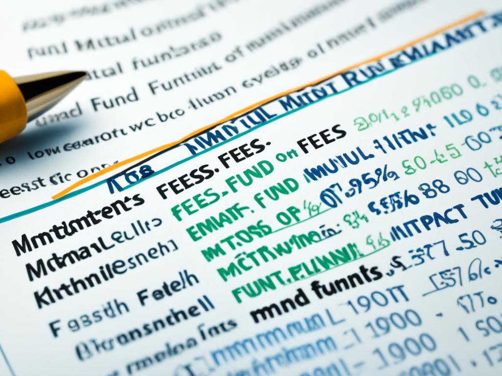 A visual representation of the impact of mutual fund fees on investment returns.