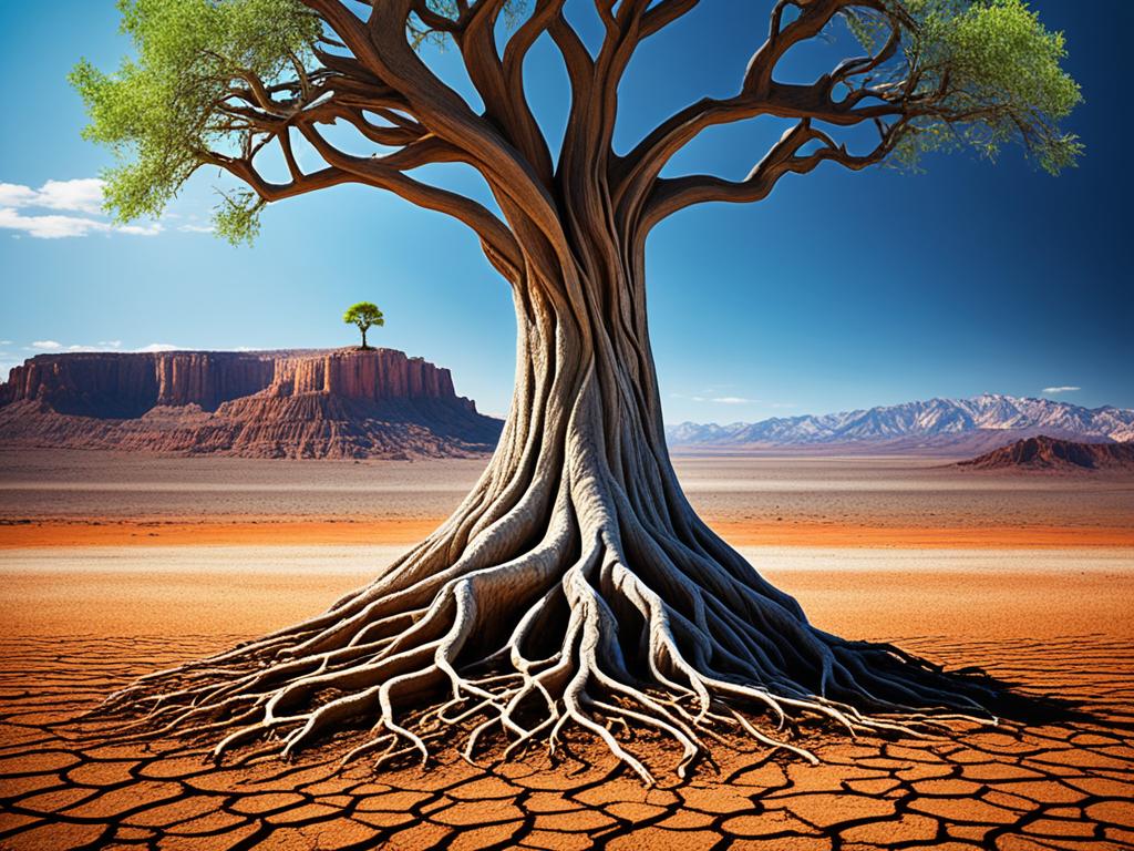 An animated picture of a tree