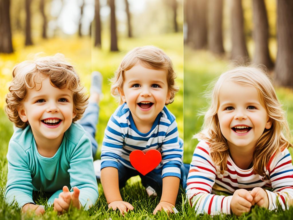 An image of three little happy children, the image conveys a sense of warmth and positivity.