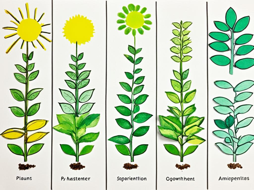 An image showing the growth of a plant, with different parts representing different stages of student progress. It uses colors and shapes to visually represent the growth and development of the plant. The different parts of the plant represent different skills and knowledge areas, with the height and health of each part reflecting the level of mastery attained by students in those areas.